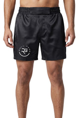 Black Roll Gear BJJ grappling shorts with four-way stretch