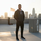 Black Roll Gear performance hoodie for BJJ training