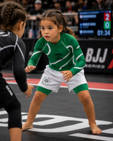Roll Gear Kids Green Swirl Long Sleeve Rash Guard - Green/White, product photo, additional angle.