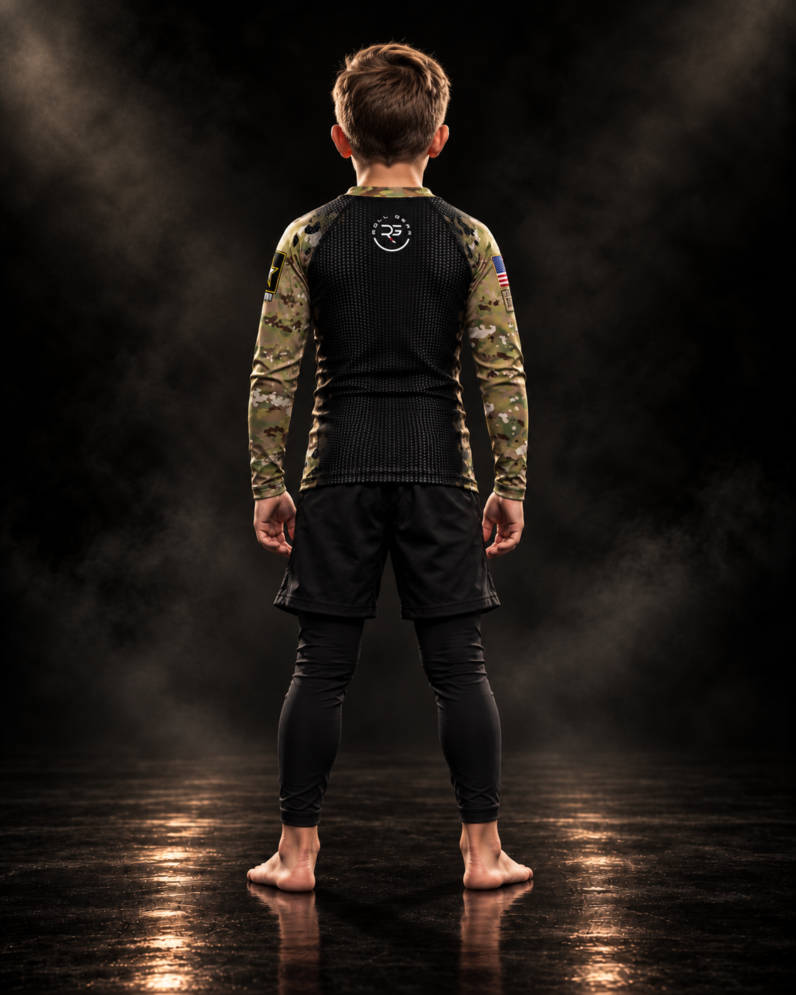 Youth Army Long Sleeve Rash Guard