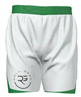 Roll Gear Youth Green Ranked Grappling Shorts – Kids BJJ & Wrestling, front view.