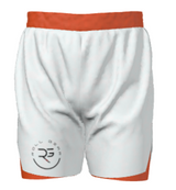 Roll Gear Youth Orange 2-in-1 Grappling Shorts – BJJ & Wrestling Training Gear, front view.