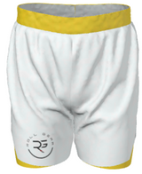 Roll Gear Youth Yellow Ranked Grappling Shorts – BJJ & Wrestling Training Gear, front view.