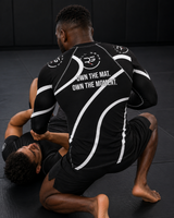 Roll Gear Black Swirl Long Sleeve Rash Guard - Black/White, Men's, product image 2.