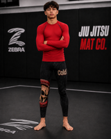 Roll Gear Cold Blooded Spats - Black Venom, Youth BJJ Compression Leggings, product view.