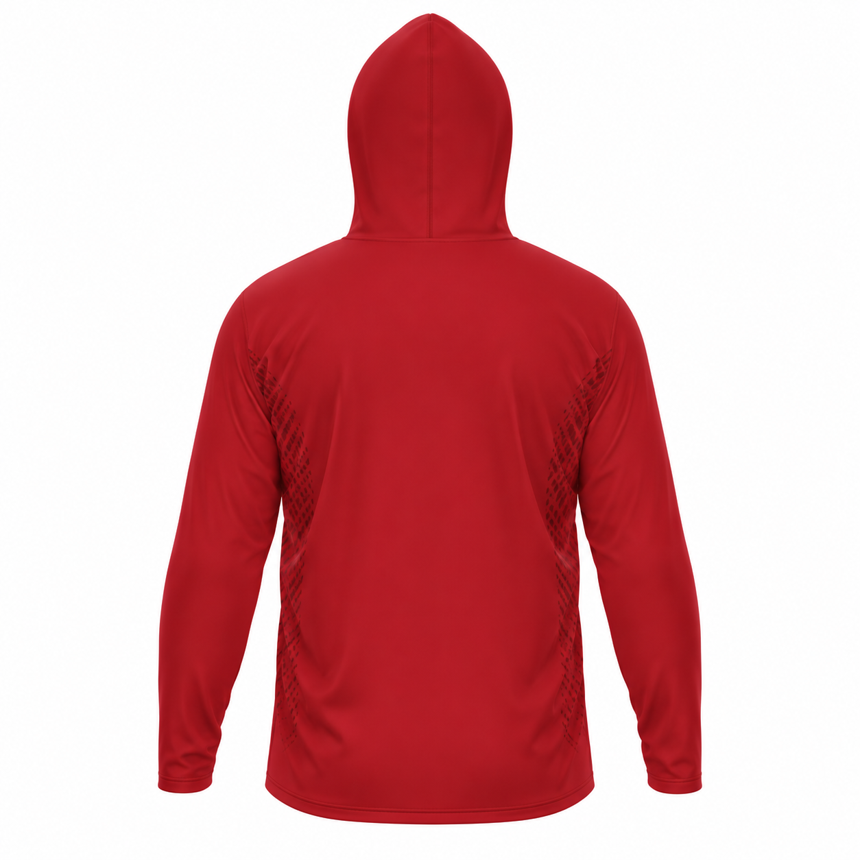 Roll Gear Hooded Long Sleeve Jersey – Unisex, flat back view.