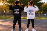 Roll Gear Kids Earned Not Given Performance Hoodie - USA Edition, lifestyle photo.