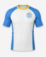 Centerville Wrestling Short Sleeve Rash Guard, product photo.