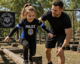 Roll Gear Kids Police Edition Long Sleeve Rash Guard - Thin Blue Line, product image 1.