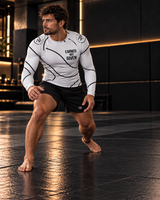 Roll Gear – Rash guard espiral blanco – Blanco/Negro – Hombre