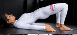 Roll Gear Women's Girls on the Mat BJJ Leggings - White Edition, product image 1.