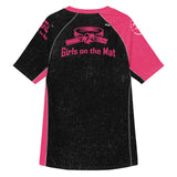 Roll Gear Tap Hype Pink Edition Short-Sleeve BJJ Rash Guard, back view, additional angle.