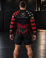 Men's Marines Dress Blues BJJ Rash Guard – USMC Black, Red & Gold