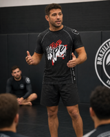 Roll Gear Tap Hype Short Sleeve Rash Guard – Black – Men’s, coach wearing it while teaching a class.