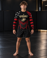 Youth Marines Dress Blues Long Sleeve Rash Guard