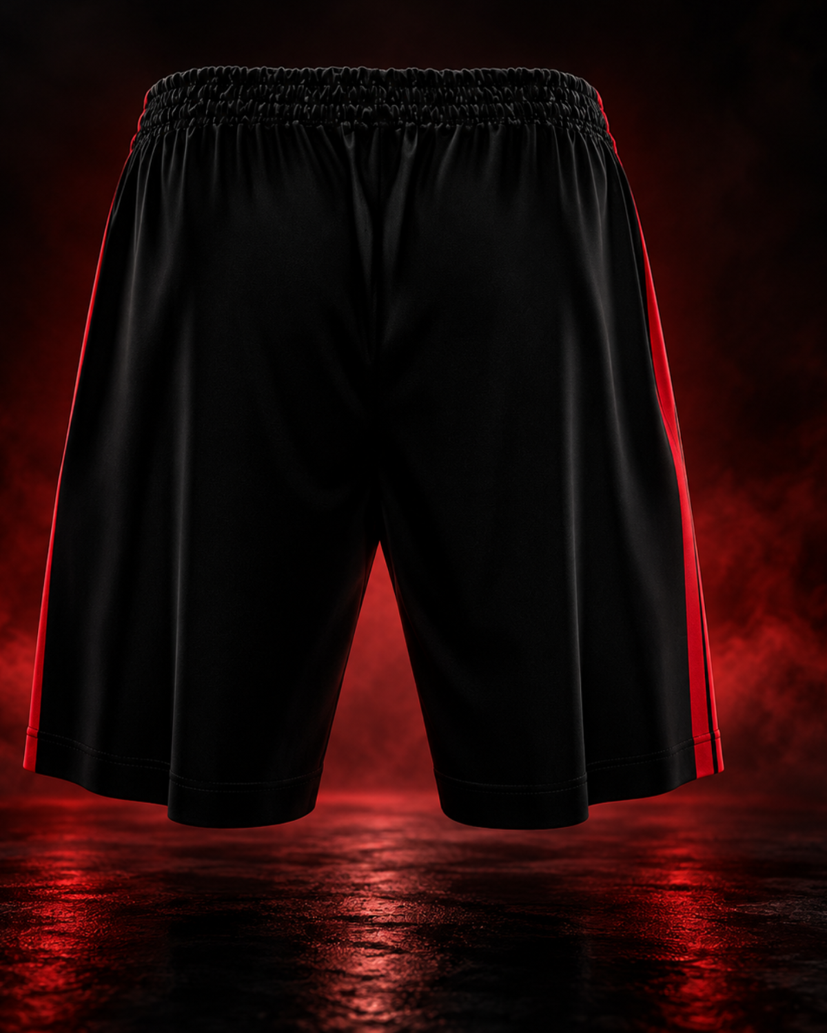 Roll Gear Embrace the Dark Shorts, flat back view.