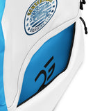 Centerville Wrestling Team Backpack, Black/White, detail view.