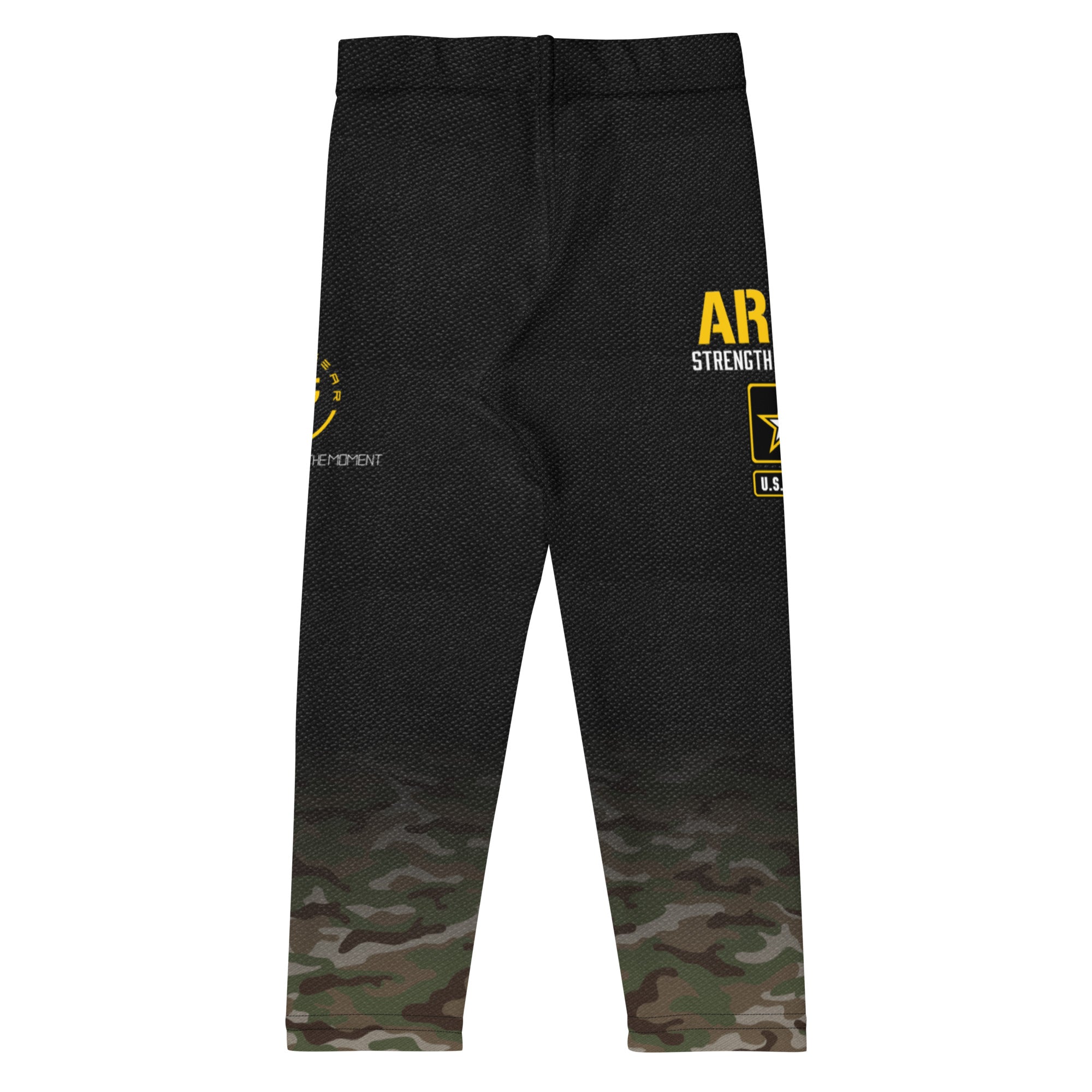 Roll Gear Kids Army Classic Compression Spats, back view.
