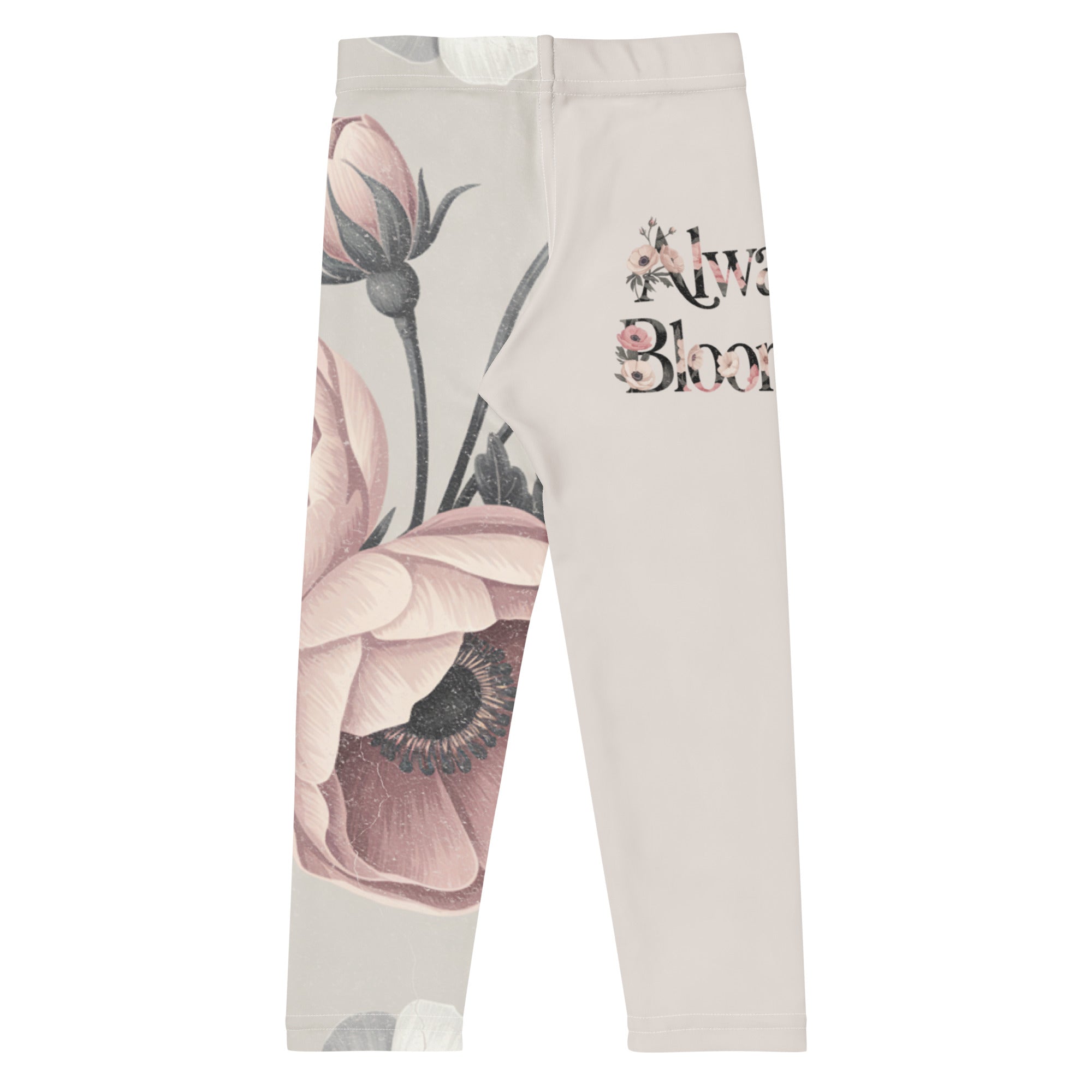 Roll Gear Signature Always Blooming Spats – Vintage Rose (Athlete Edition, Kids Leggings), back view.