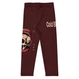 Roll Gear Signature Cold Blooded Spats – Maroon Venom (Athlete Edition, Kids Leggings), back view.