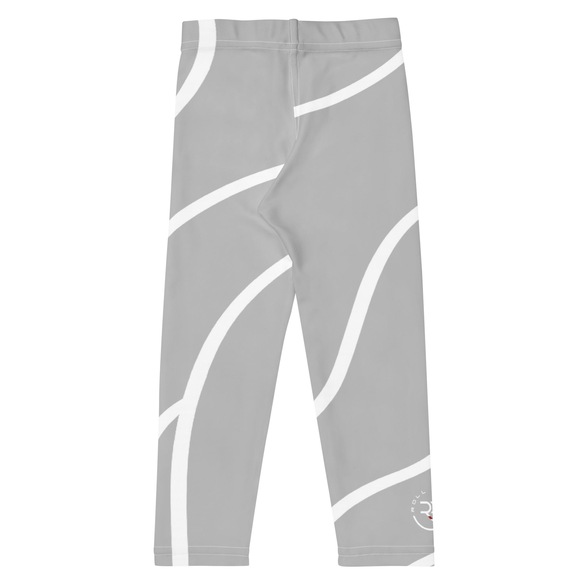 Roll Gear Grey Swirl Spats – Grey/White – Kids, back view.
