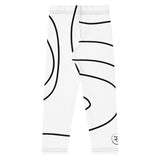 Roll Gear White Swirl Spats - White/Grey, Kids, back view.