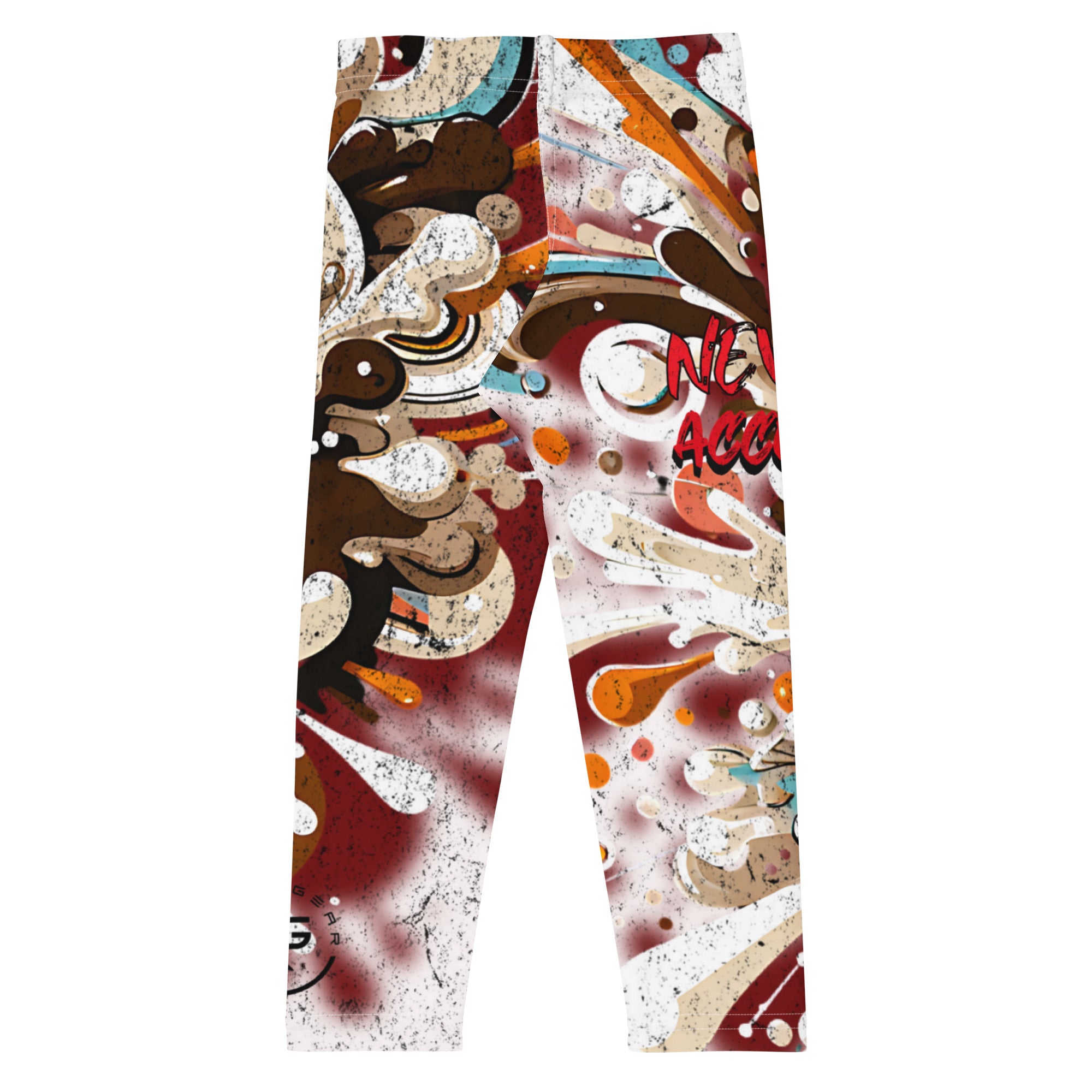 Roll Gear Never Accept Training Spats – Black/Multicolor – Kids, back view.