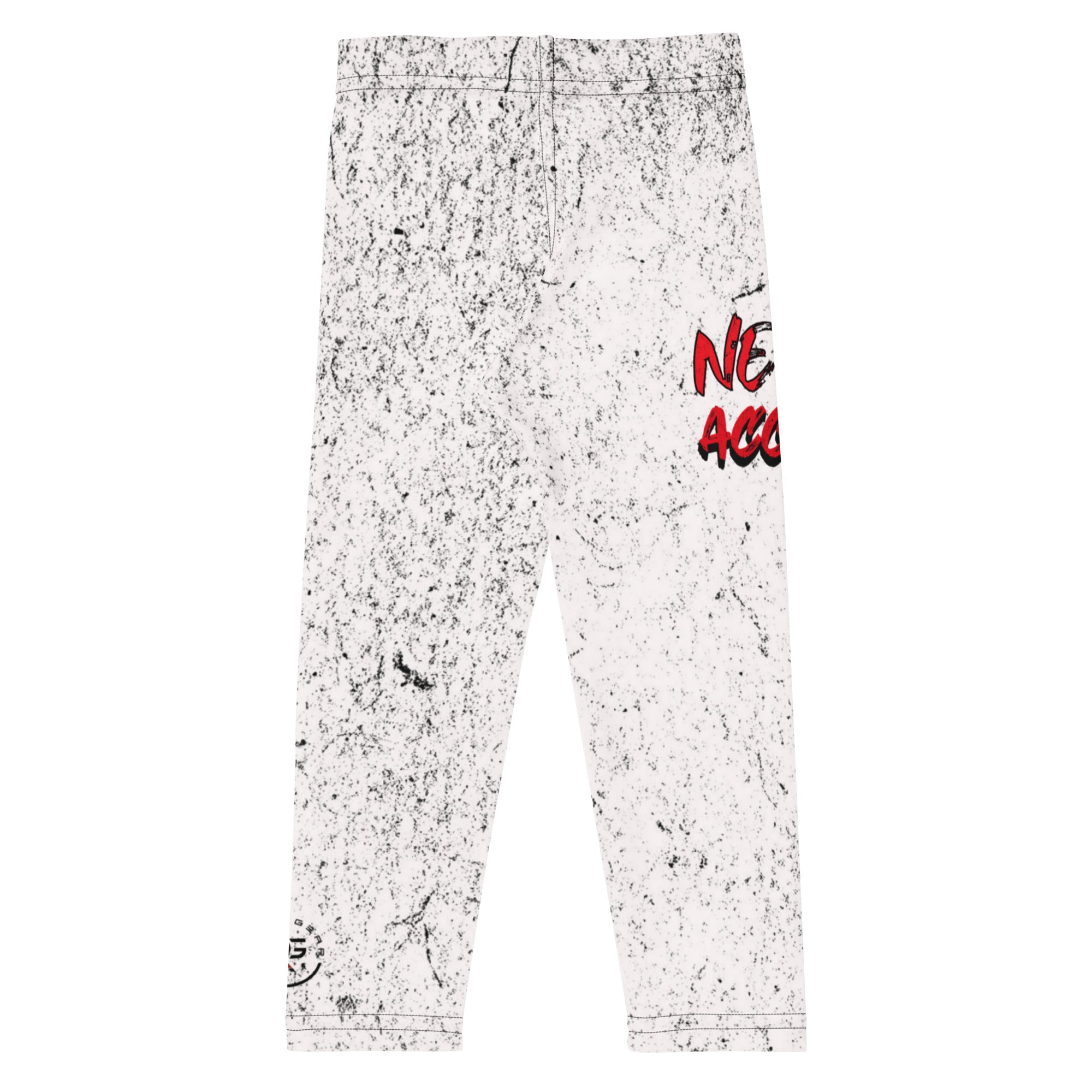 Roll Gear Never Accept Training Spats - White Splatter, Kids, back view.