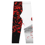 Roll Gear Shadow Dragon Warrior Spats – White & Crimson – Kids, back view.
