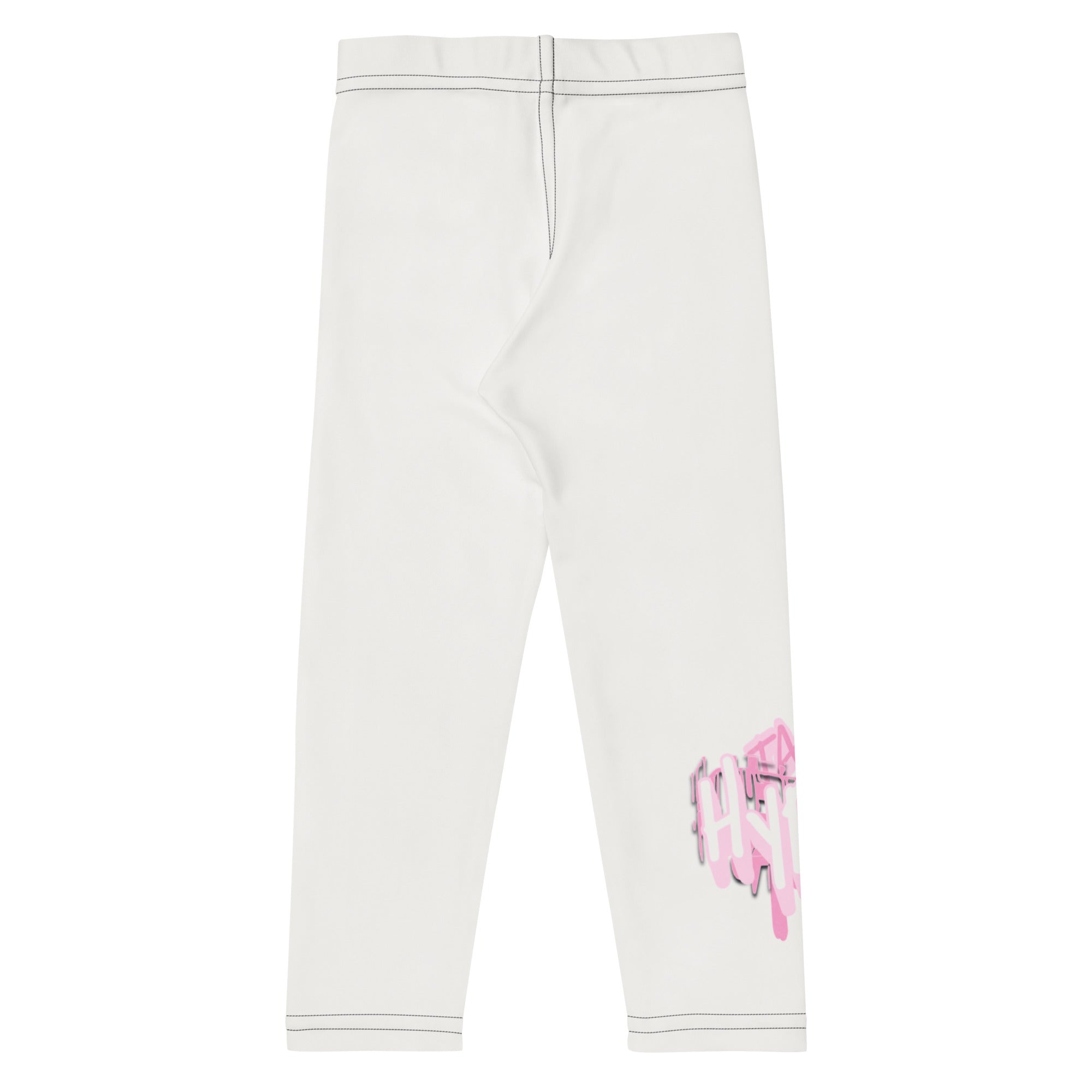 Roll Gear Tap Hype Spats – Pink & White – Girls Kids, back view.