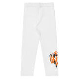 Roll Gear Tap Hype Spats – Orange & White – Kids, back view.