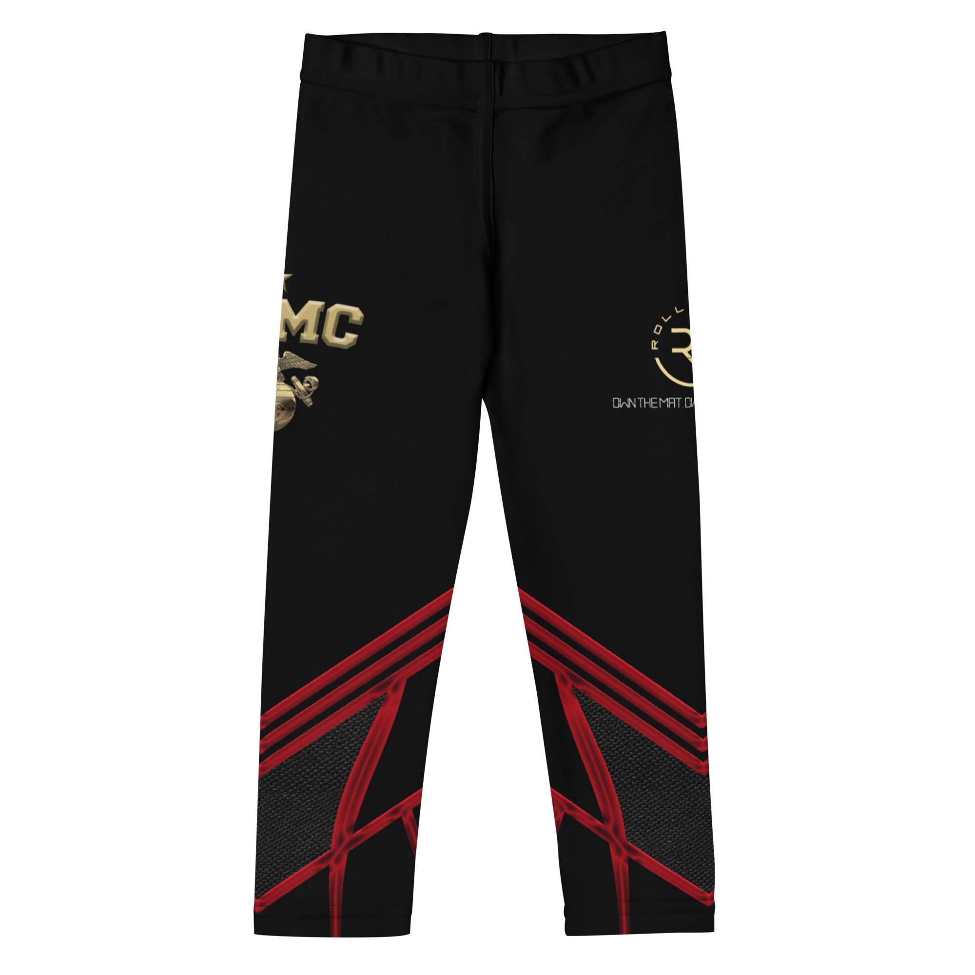 Roll Gear Kids Marines Dress Blues Compression Spats, front view.