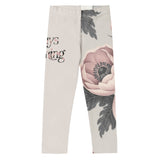Roll Gear Signature Always Blooming Spats - Vintage Rose, Kids Leggings, front view.