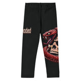 Roll Gear Signature Cold Blooded Spats – Black Venom (Athlete Edition, Kids Leggings), front view.
