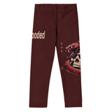 Roll Gear Signature Cold Blooded Spats – Maroon Venom (Athlete Edition, Kids Leggings), front view.