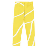 Roll Gear Yellow Swirl Spats - Yellow/White, Kids, front view.