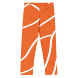 Roll Gear Orange Swirl Spats - Orange/White, Kids, front view.