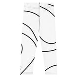 Roll Gear White Swirl Spats - White/Grey, Kids, front view.