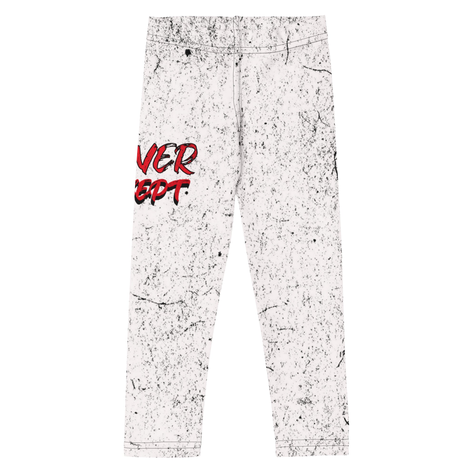 Roll Gear Never Accept Training Spats - White Splatter, Kids, front view.