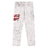 Roll Gear Never Accept Training Spats - White Splatter, Kids, front view.