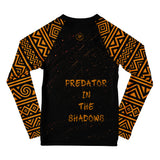 Roll Gear Jaguar Kids BJJ Rash Guard – youth Brazilian Jiu-Jitsu compression top with jaguar graphic, back view.