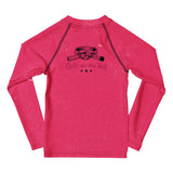 Roll Gear Tap Hype Kids Long Sleeve BJJ Rash Guard, back view.