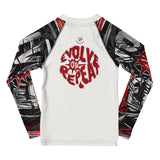 Roll Gear Evolve or Repeat Rash Guard - Kids, back view.