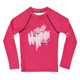 Roll Gear Tap Hype Kids Long Sleeve BJJ Rash Guard, front view.