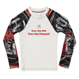 Roll Gear Evolve or Repeat Rash Guard - Kids, front view.