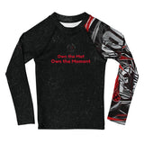 Roll Gear Evolve or Repeat Kid Boys Rash Guard, front view.