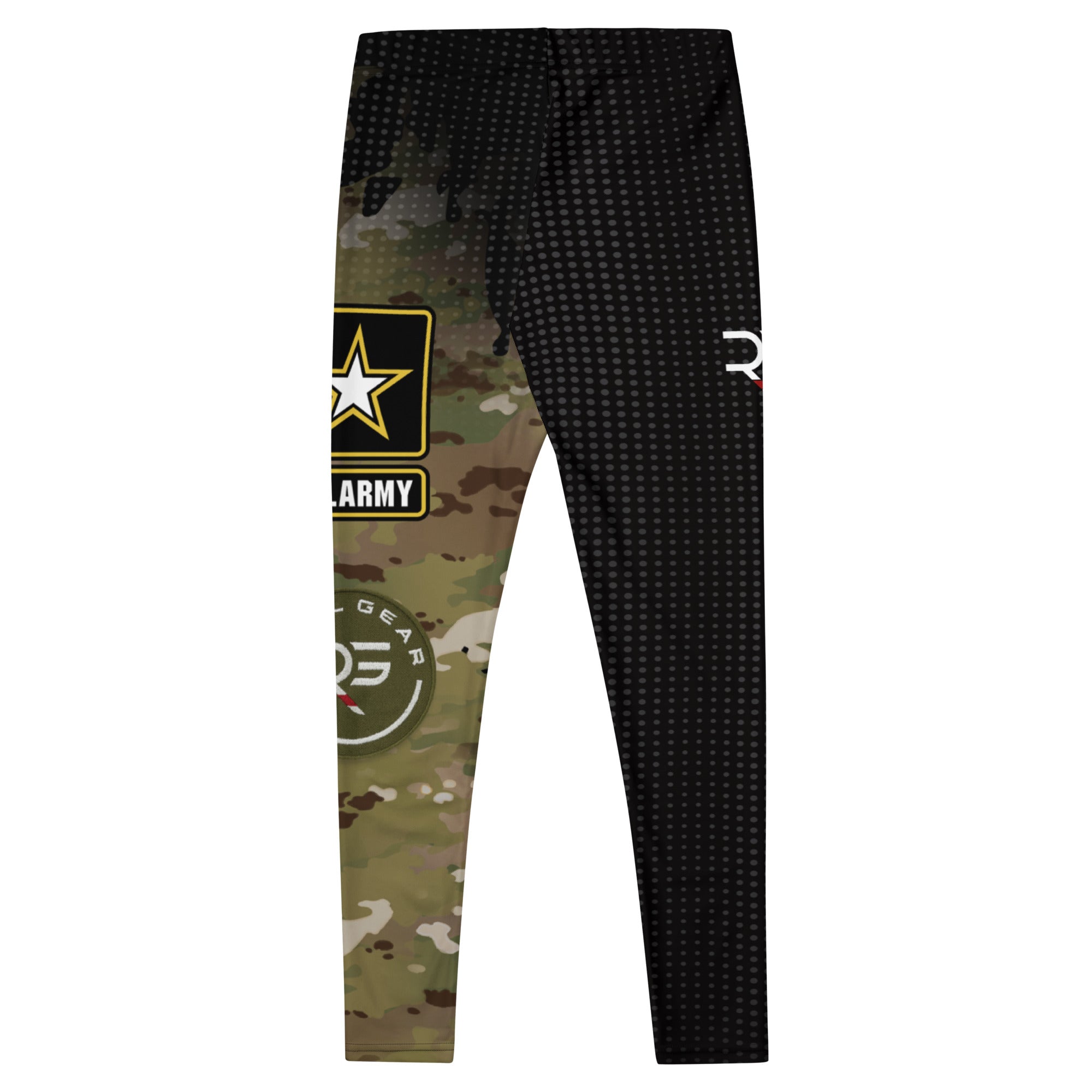 Roll Gear Women's Army Compression Spats - Black Camo, back view, additional angle.