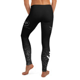 Roll Gear Women's SWAT Compression Spats - Black & Urban Fade Tactical Leggings, back view.