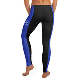Roll Gear Women's Police Compression Spats - Thin Blue Line, back view.