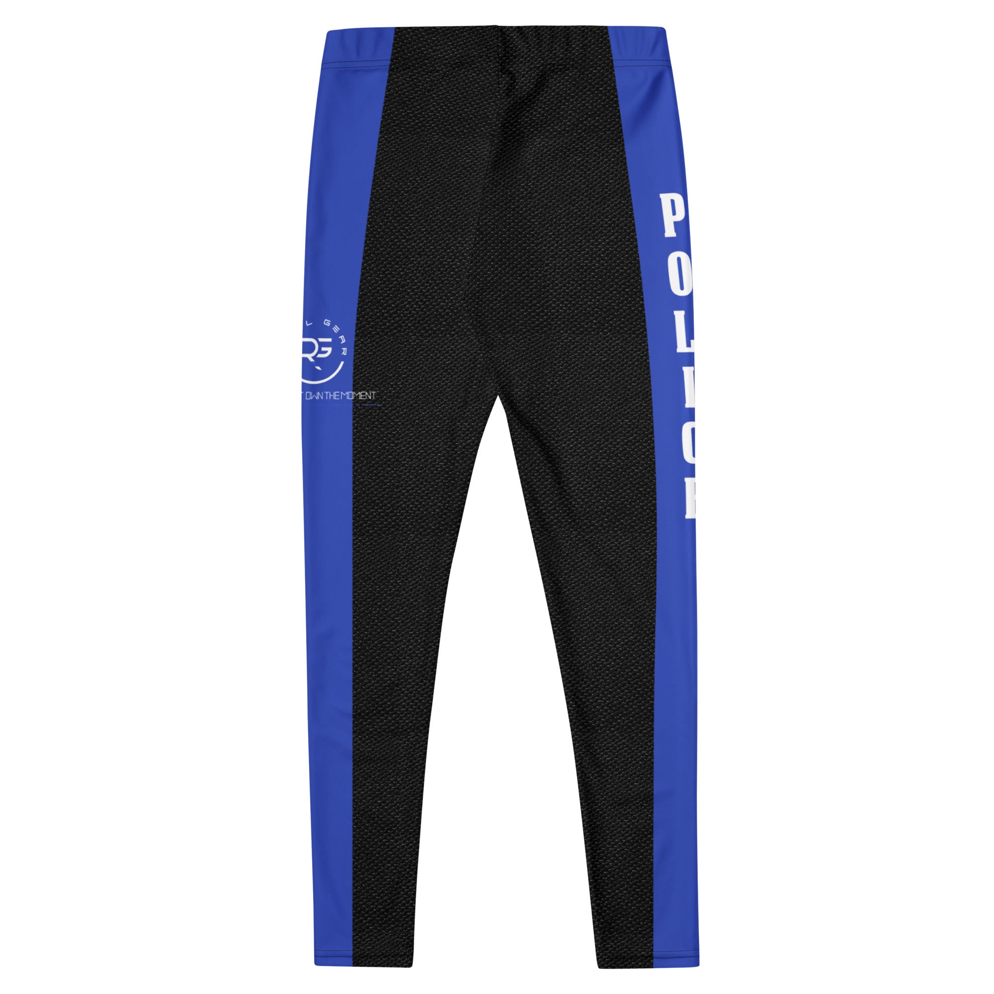 Roll Gear Women's Police Compression Spats - Thin Blue Line, back view, additional angle.